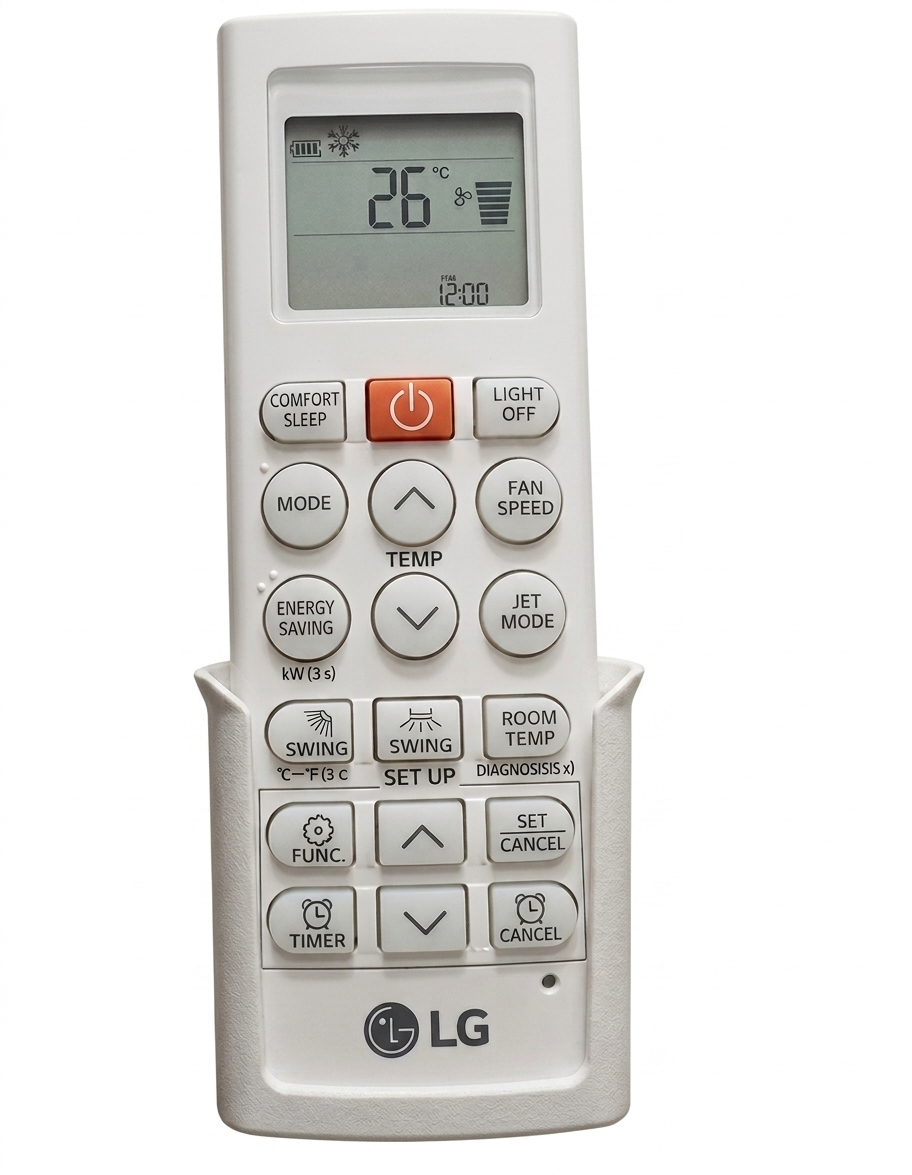 Điều Khiển Điều Hòa LG 1 Chiều Đời Cũ (Nút Nguồn Xanh)