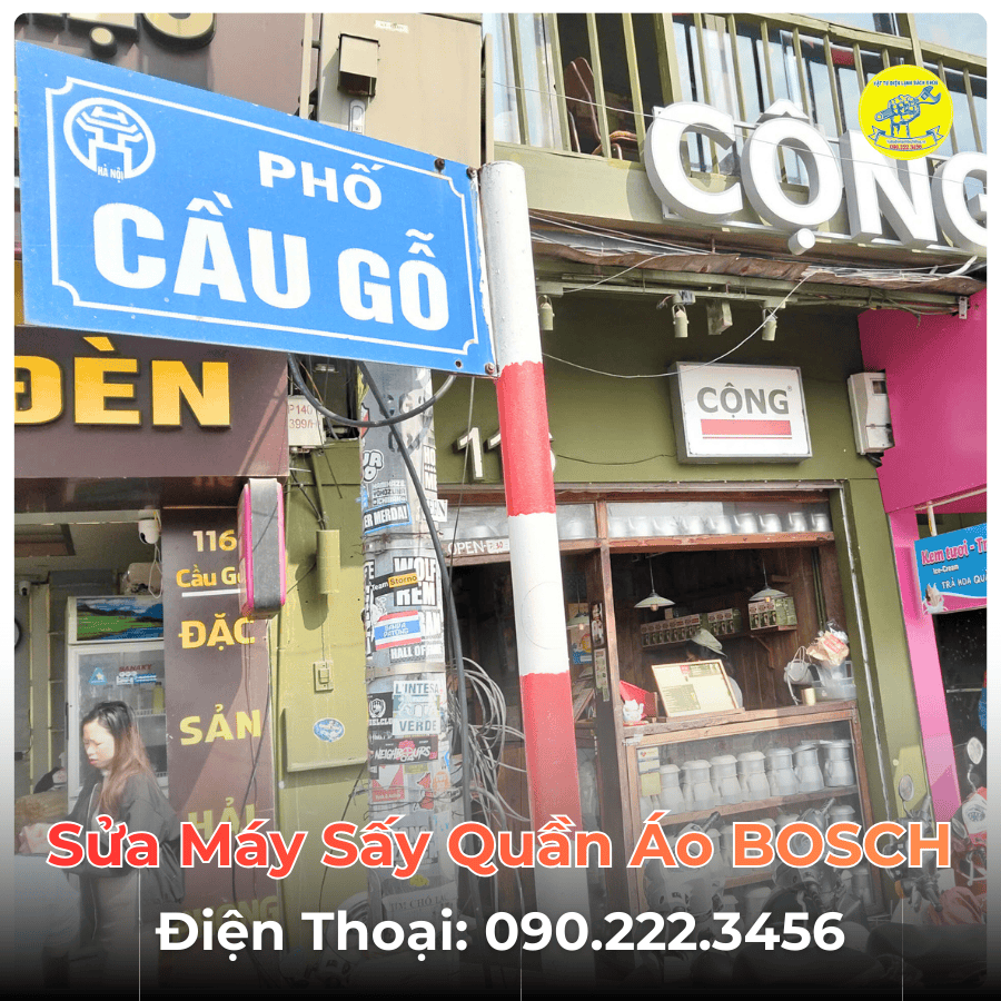 Sửa Máy Sấy Quần Áo BOSCH Tại Phố Cầu Gỗ