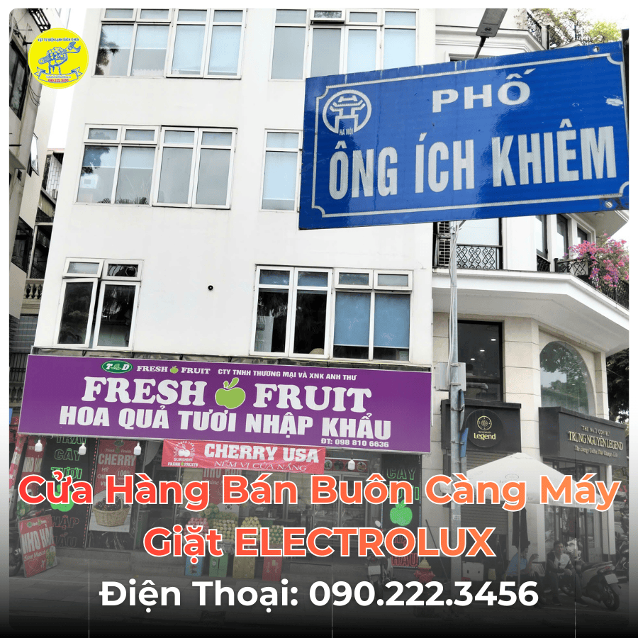 Cửa Hàng Bán Buôn Càng Máy Giặt ELECTROLUX Tại Phố Ông Ích Khiêm