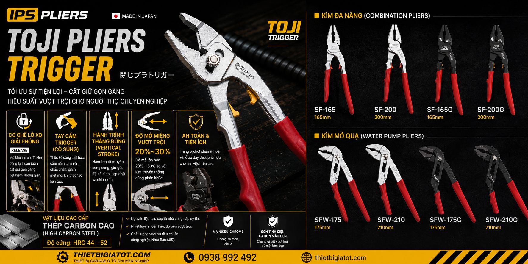 He sinh thai dong kim thong minh co lo xo giai phong IPS PLIERS TOJI PLIERS TRIGGER nhap khau Nhat Ban