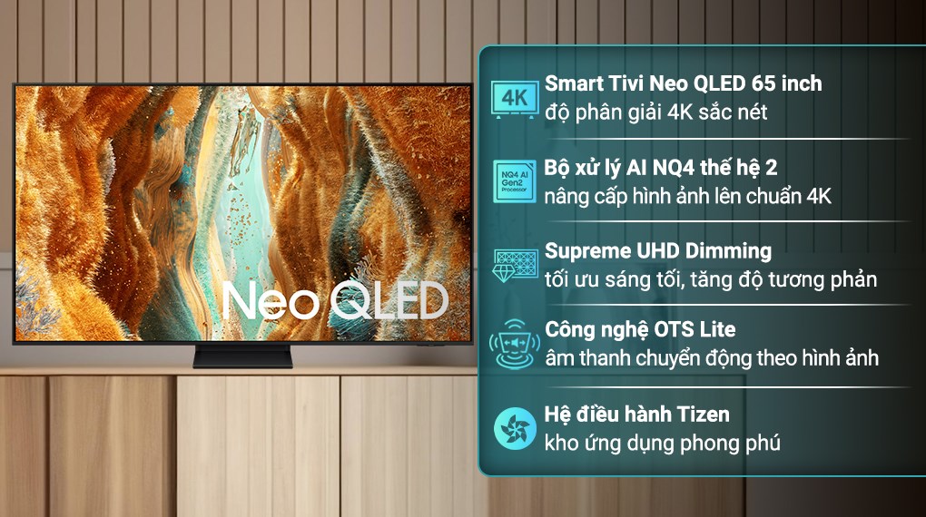 Smart Tivi Neo QLED Samsung AI 4K 65 inch QA65QN70F