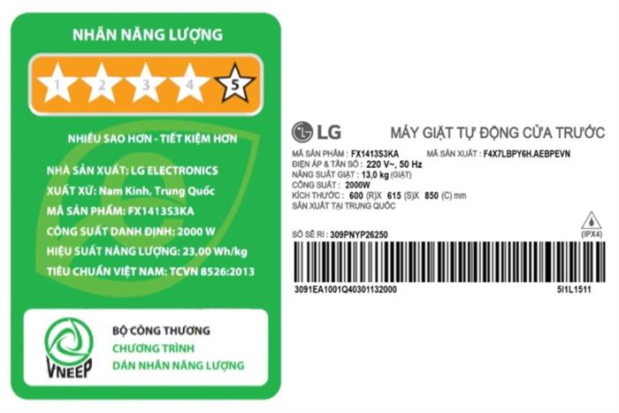 Máy giặt LG AI DD Inverter 13 kg FX1413S3KA