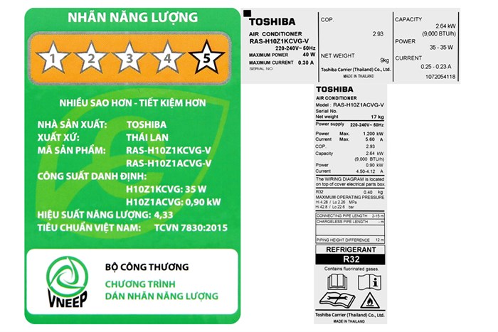 Máy lạnh Toshiba Inverter 1 HP RAS-H10Z1KCVG-V