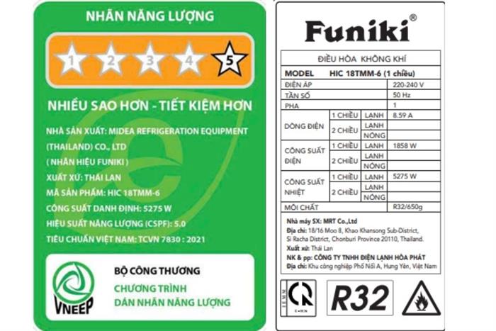 Máy lạnh Funiki Inverter 2 HP HIC18TMM-6