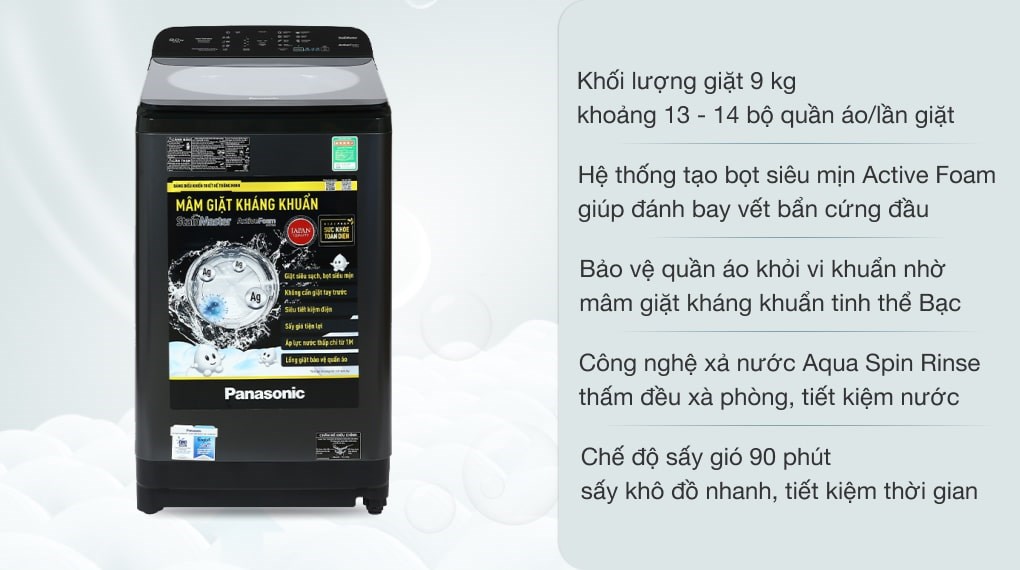 Máy giặt Panasonic 9 kg NA-F90A9BRV