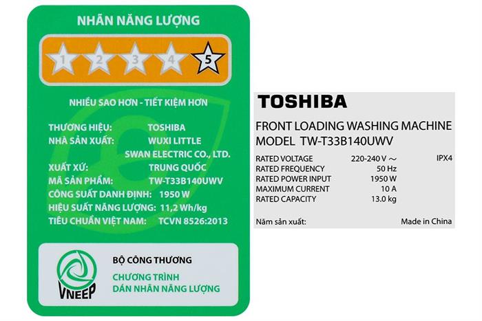 Máy giặt Toshiba Inverter 13 kg TW-T33B140UWV(MK)
