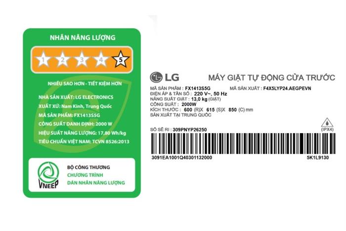 Máy giặt LG Inverter 13 kg FX1413S5G
