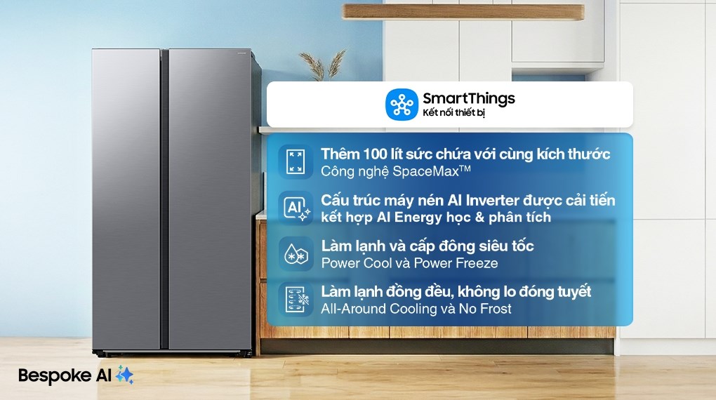 Tủ lạnh Samsung Inverter 583 lít Side By Side RS57DG400EM9SV