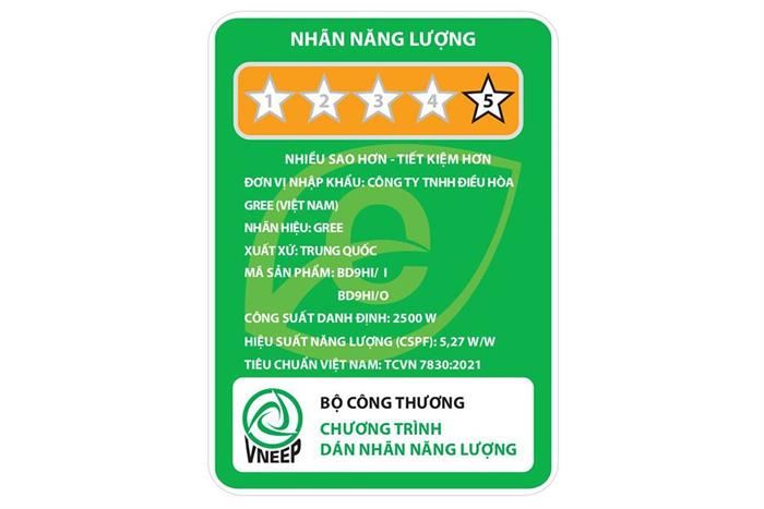 Máy lạnh 2 chiều Gree Inverter 1 HP BD9HI