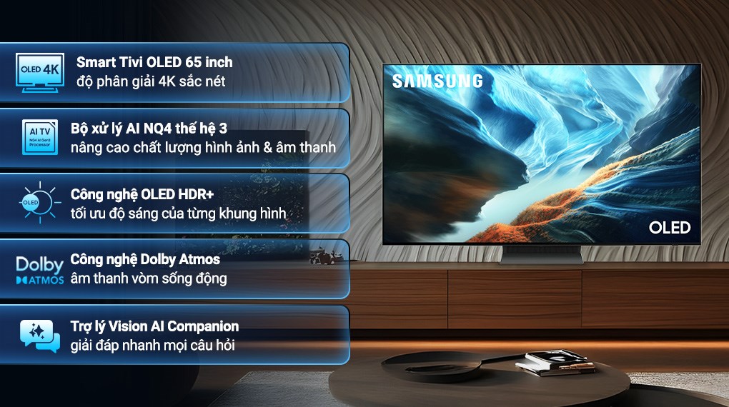 Smart Tivi OLED Samsung AI 4K 65 inch QA65S90HA