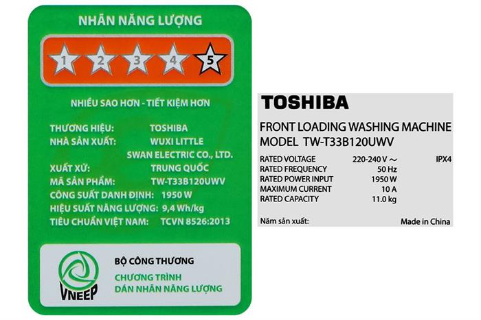 Máy giặt Toshiba Inverter 11 kg TW-T33B120UWV(MK)