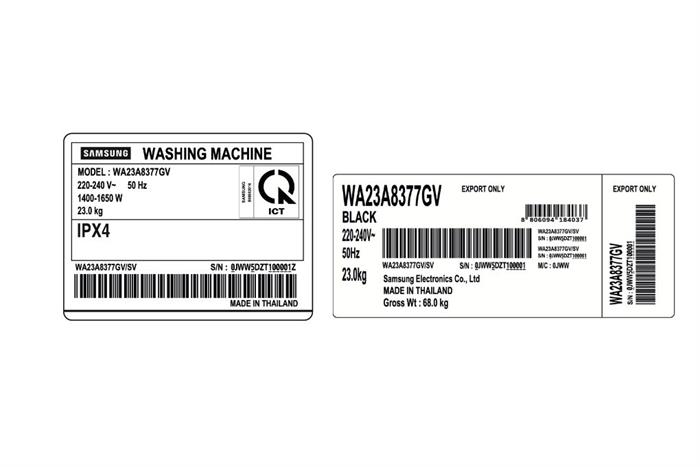 Máy giặt Samsung Inverter 23 kg WA23A8377GV/SV