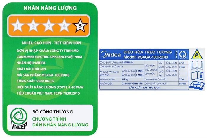 Máy lạnh Midea Inverter 1 HP MSAGA-10CRDN8