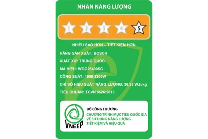 Máy giặt Bosch Inverter 10 kg WGG25400SG