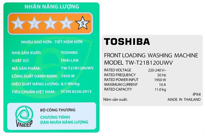 Máy giặt Toshiba Inverter 11 kg TW-T21B120UWV(MG)