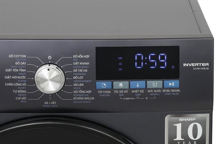 Máy giặt Sharp Inverter 11 kg ES-FM110CB-SB
