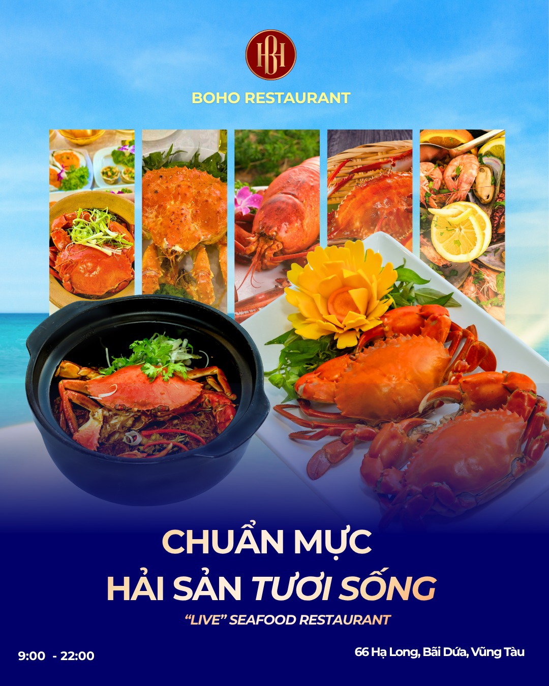 CHUẨN MỰC HẢI SẢN TƯƠI SỐNG TẠI BOHO VŨNG TÀU