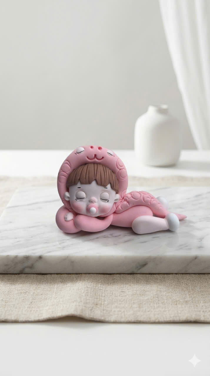 Chibi Em Bé Rắn Ngủ