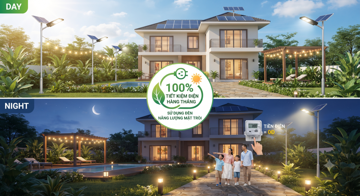 Đèn Năng Lượng Mặt Trời Là Gì? Khám Phá 6 Công Dụng Vượt Trội Cho Cuộc Sống Hiện Đại