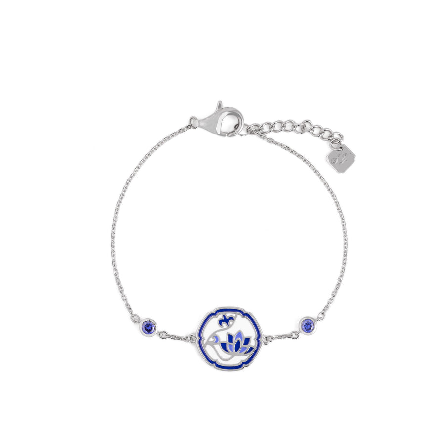 Vòng tay Hoa Sen Xanh Trắng (Blue and White Lotus)