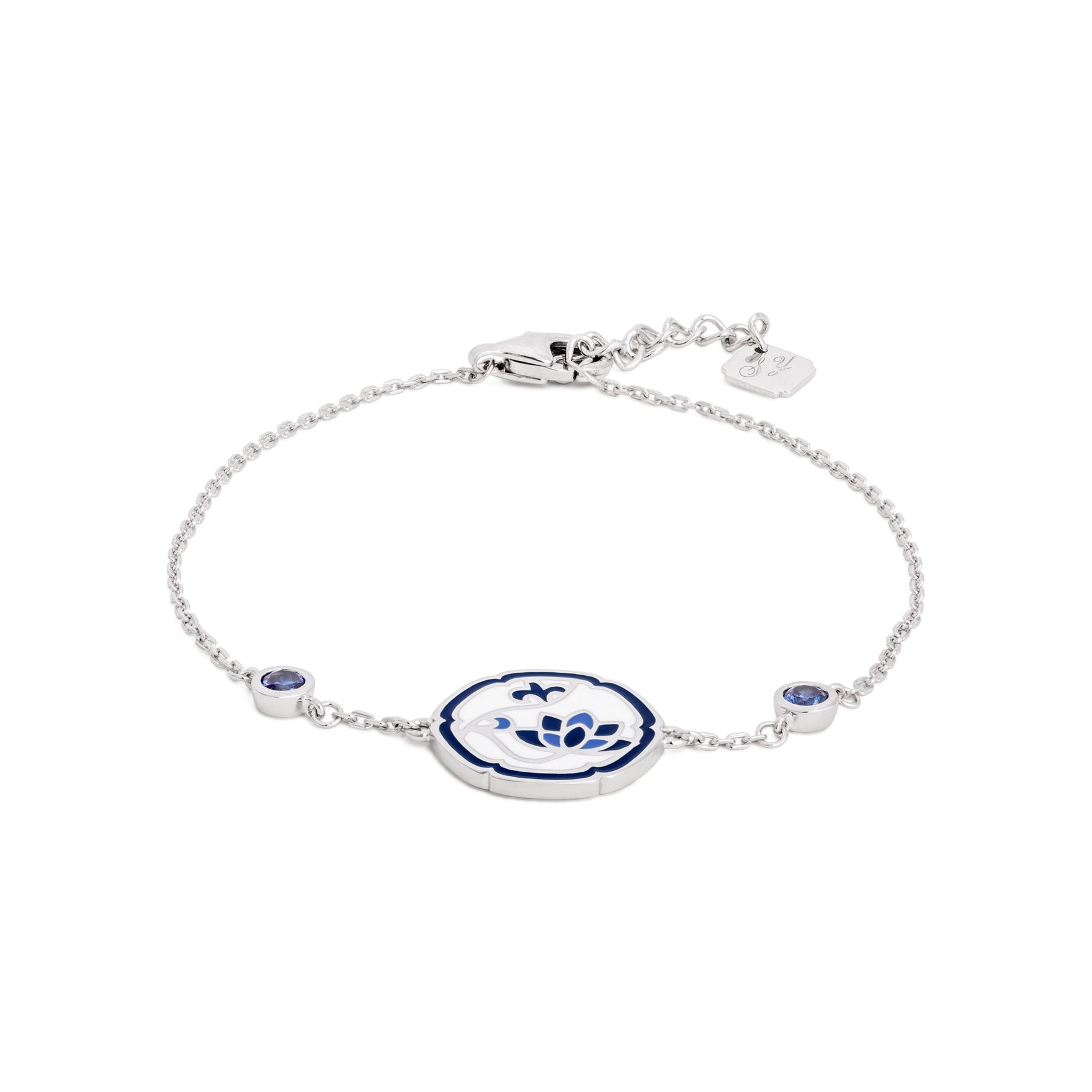 Vòng tay Hoa Sen Xanh Trắng (Blue and White Lotus)