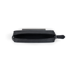 Ví da thắt lưng nam (Signature Men's Belt Wallet) - Ghi đen