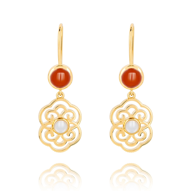 Khuyên tai (Blissful Ruyi Hook Carnelian)