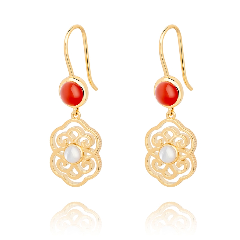 Khuyên tai (Blissful Ruyi Hook Carnelian)