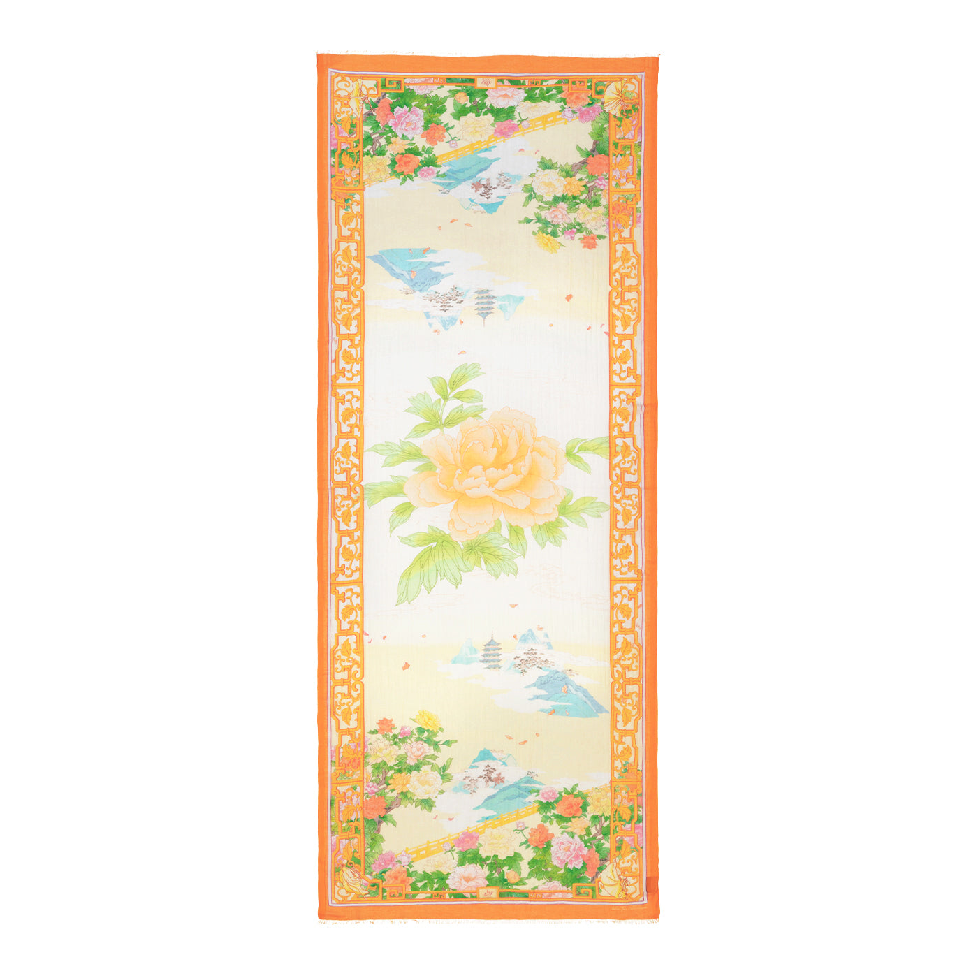 Khăn quàng dài Mẫu Đơn (Peony Elegance)