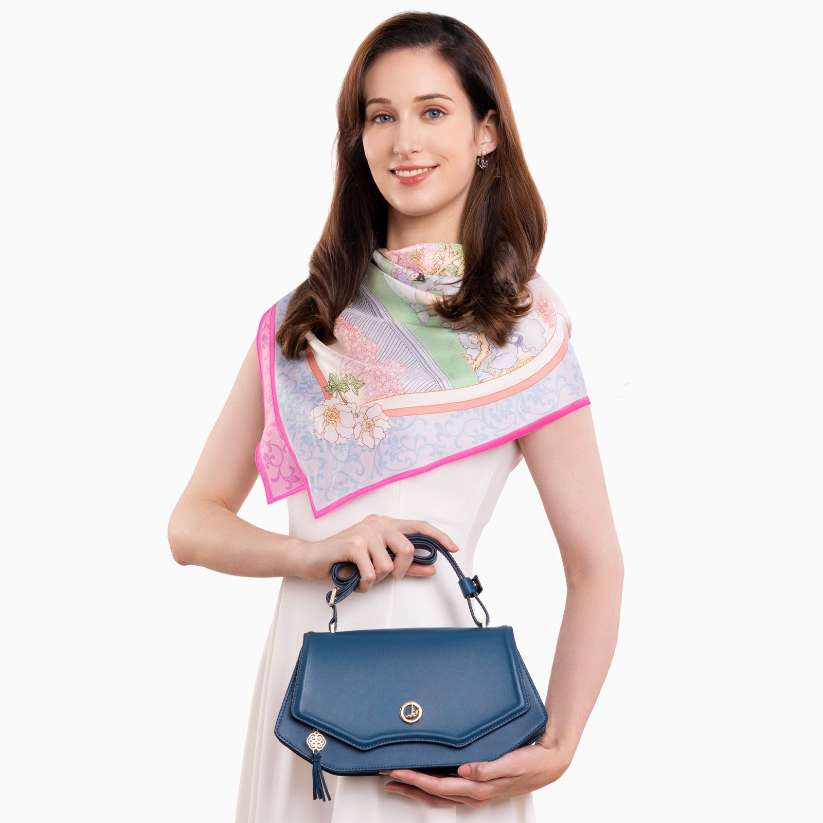 Túi nữ có quai đeo chéo (Manchurian Elegance) - Màu xanh navy