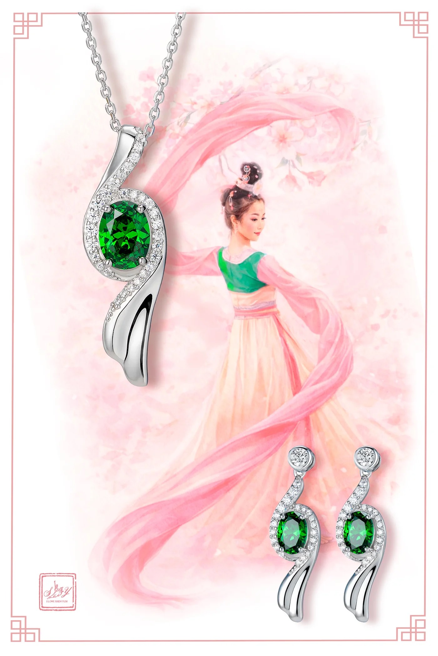 Khuyên tai (Flying Sleeves Green)