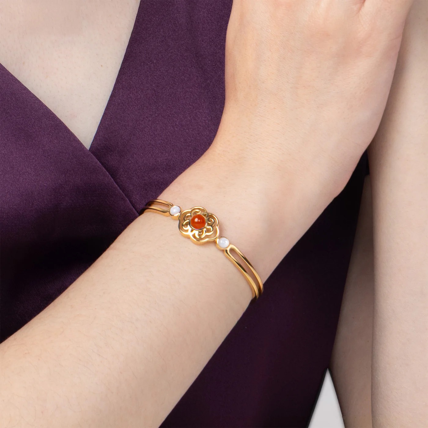 Vòng tay - (Blissful Ruyi-Carnelian)