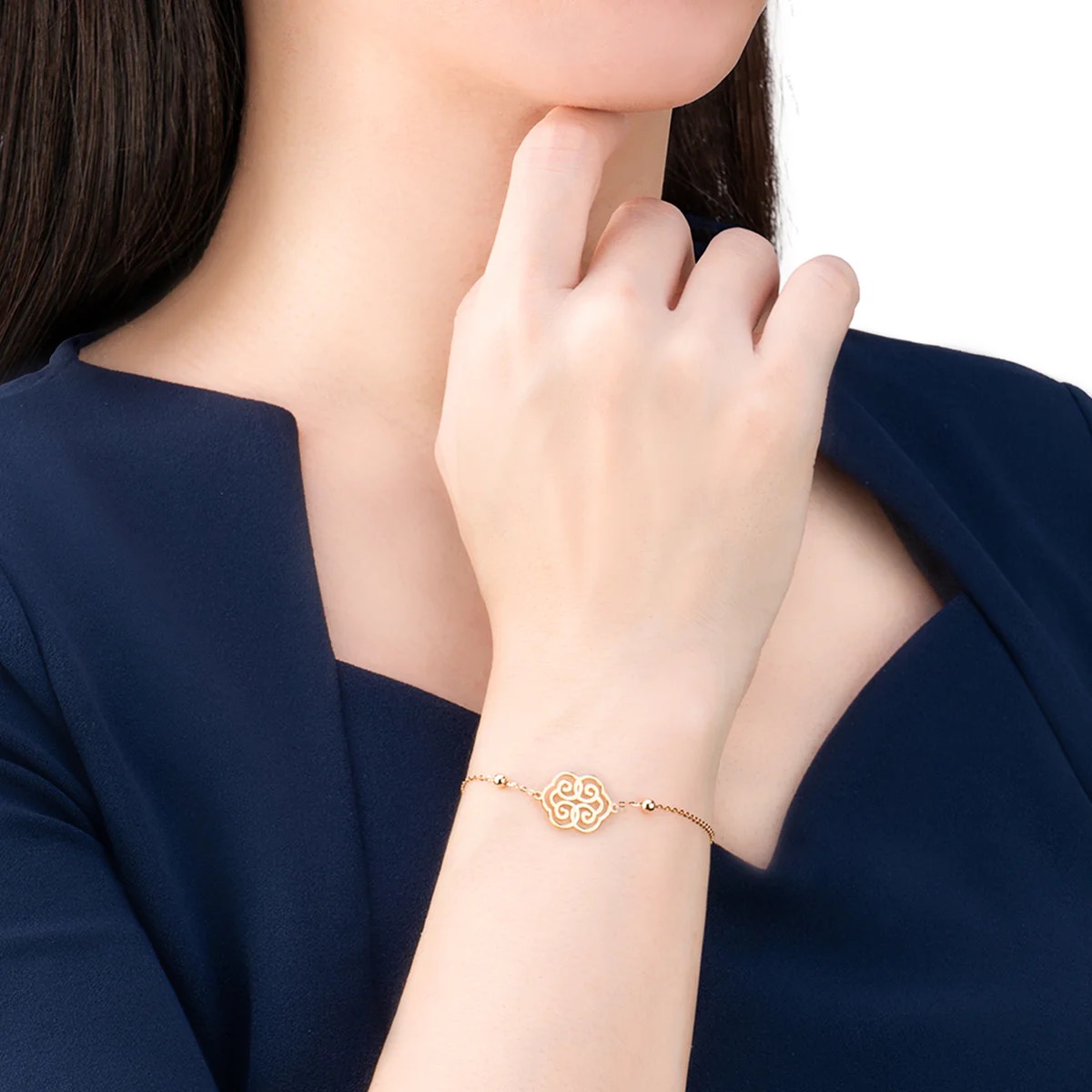 Vòng đeo tay Như Ý Phúc Lành (Ruyi Wondrous Blessings 14K Yellow Gold)