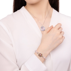 Vòng tay Hoa Bảo Tướng (Flora Bliss - Rose Quartz)- Thạch anh hồng