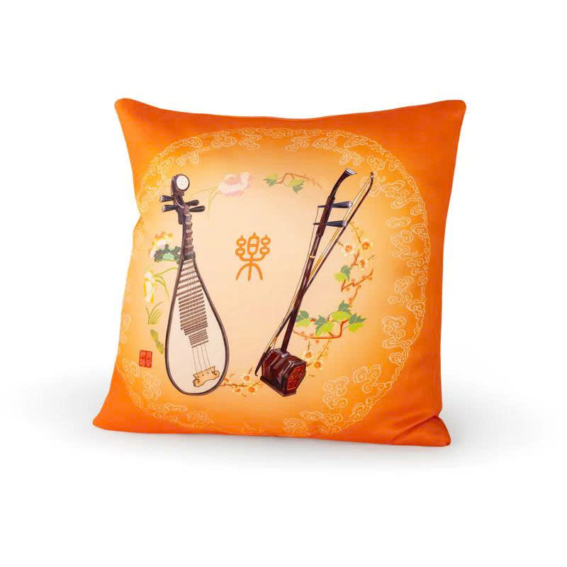 Vỏ Gối Trang Trí Tỳ đàn Tỳ Bà và Nhị Hồ (Marvelous Melody)