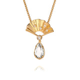 Dây chuyền Quạt Pha Lê (Radiant Fan Crystal) - Vàng