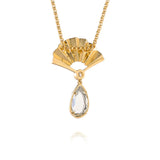 Dây chuyền Quạt Pha Lê (Radiant Fan Crystal) - Vàng