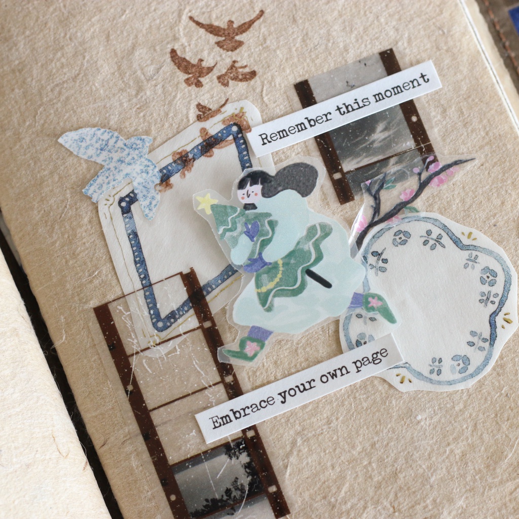 Stickers dạng PET Tape Winter Fairies chiết chu kì 100 cm | teayou shop