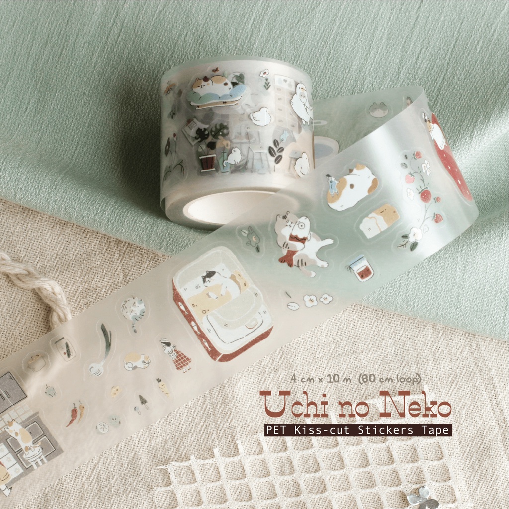 Stickers PET bế sẵn 'Uchi no Neko' by teayoushop