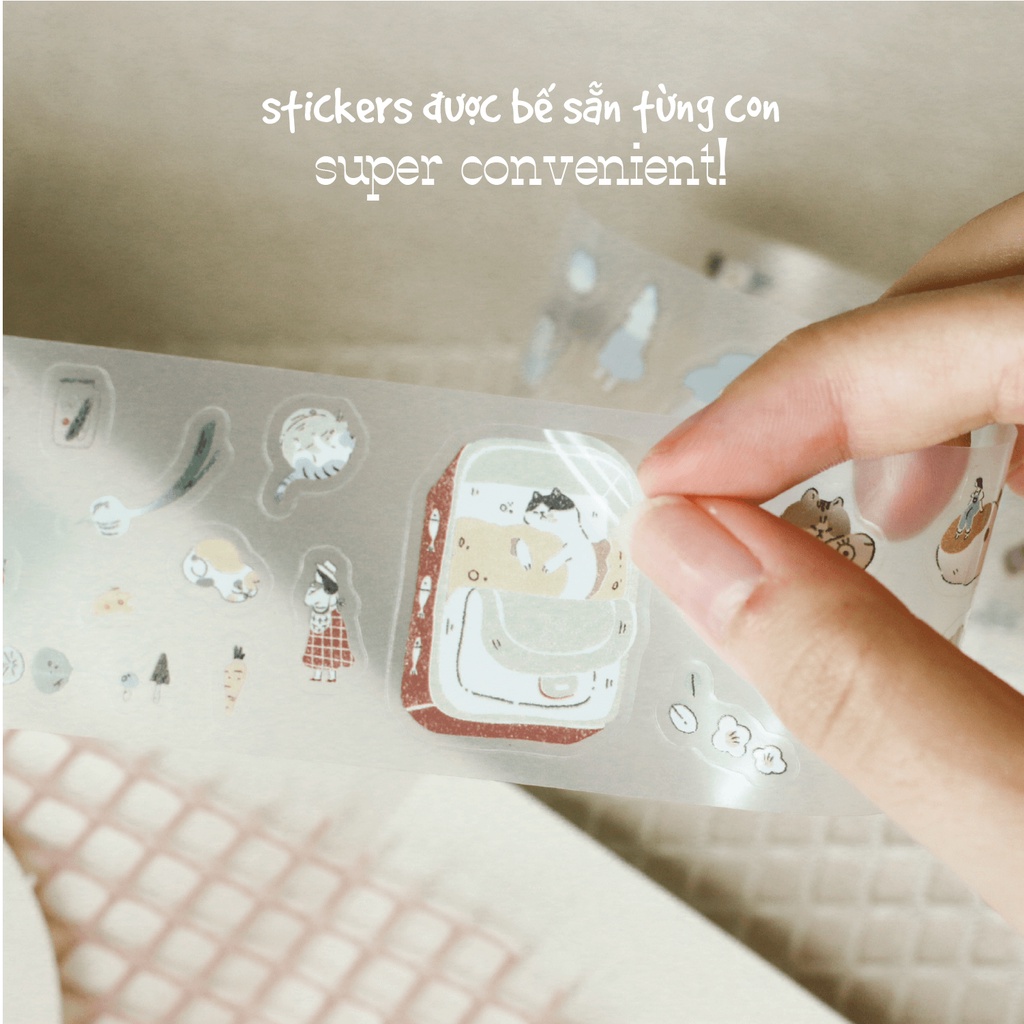 Stickers PET bế sẵn 'Uchi no Neko' by teayoushop