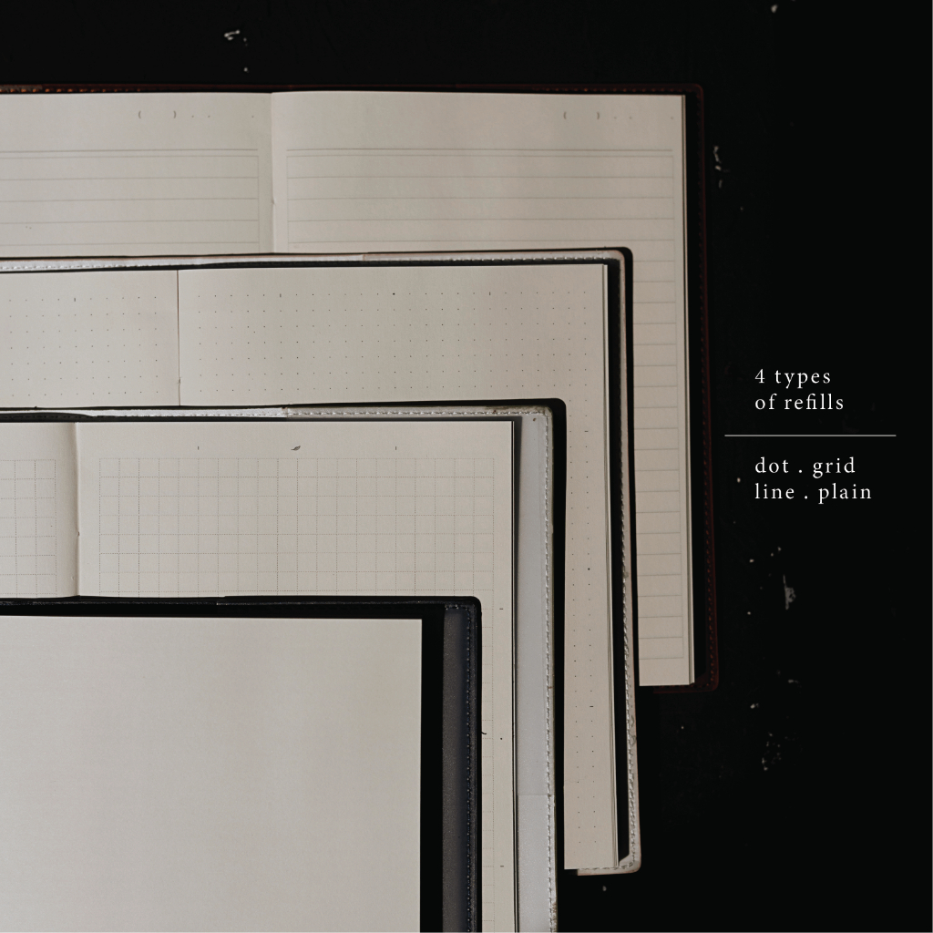 Sổ bìa da cao cấp 'Kintsugi' ✨ Bìa da rời 3 lớp - Nam chân ẩn - 4 loại Ruột Sổ | teayoushop