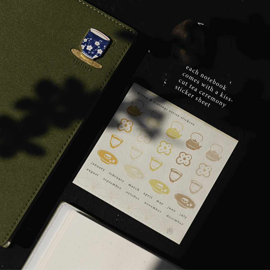 Sổ bìa da cao cấp 'Kintsugi' ✨ Bìa da rời 3 lớp - Nam chân ẩn - 4 loại Ruột Sổ | teayoushop