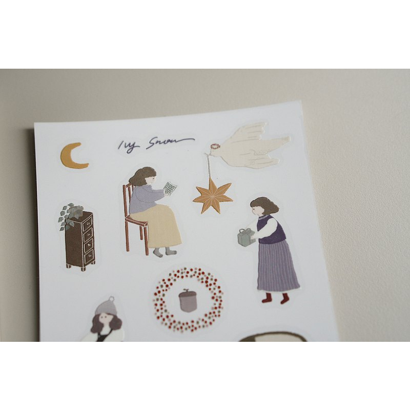 Rub on stickers Ivy Snow