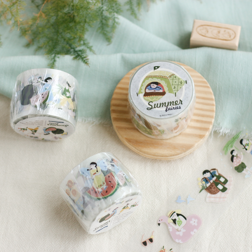 [Chiết lẻ] PET Tape Summer Fairies bế sẵn by teayou shop