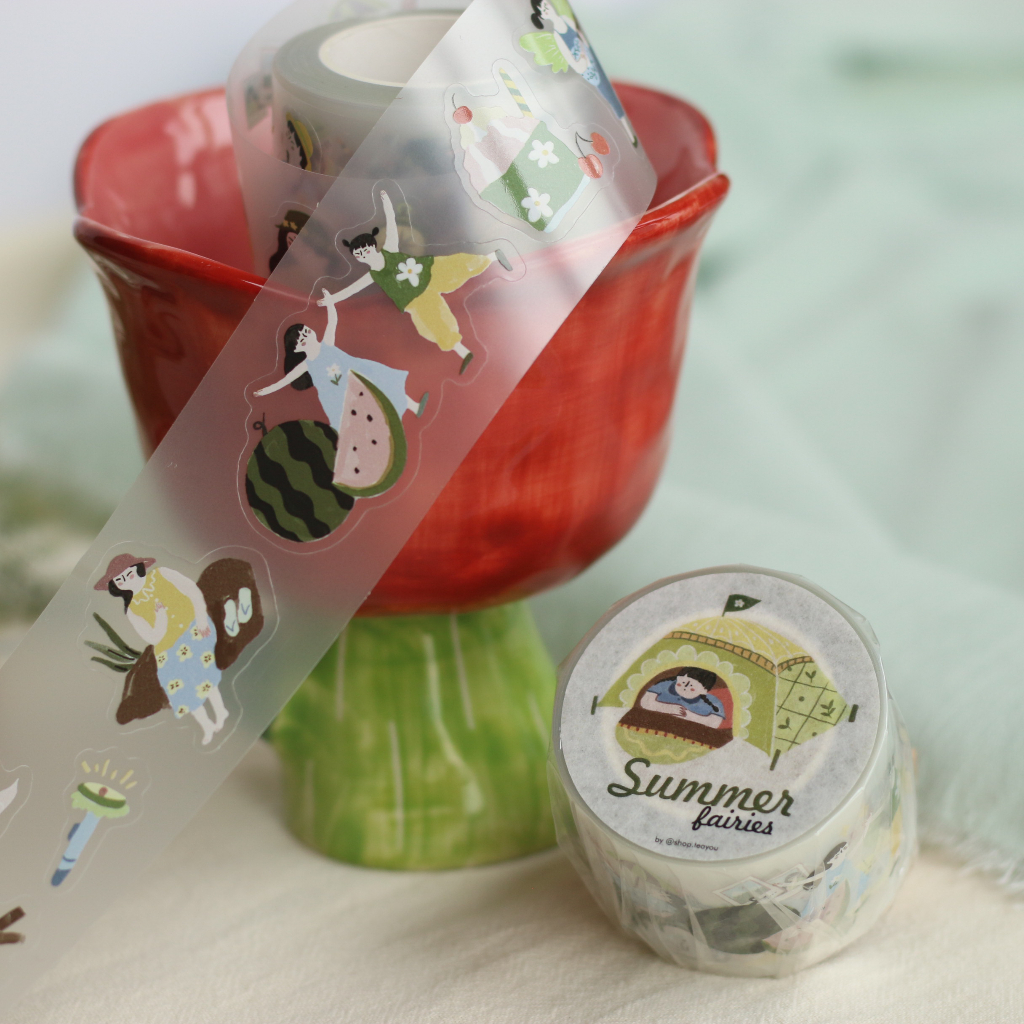 [Chiết lẻ] PET Tape Summer Fairies bế sẵn by teayou shop