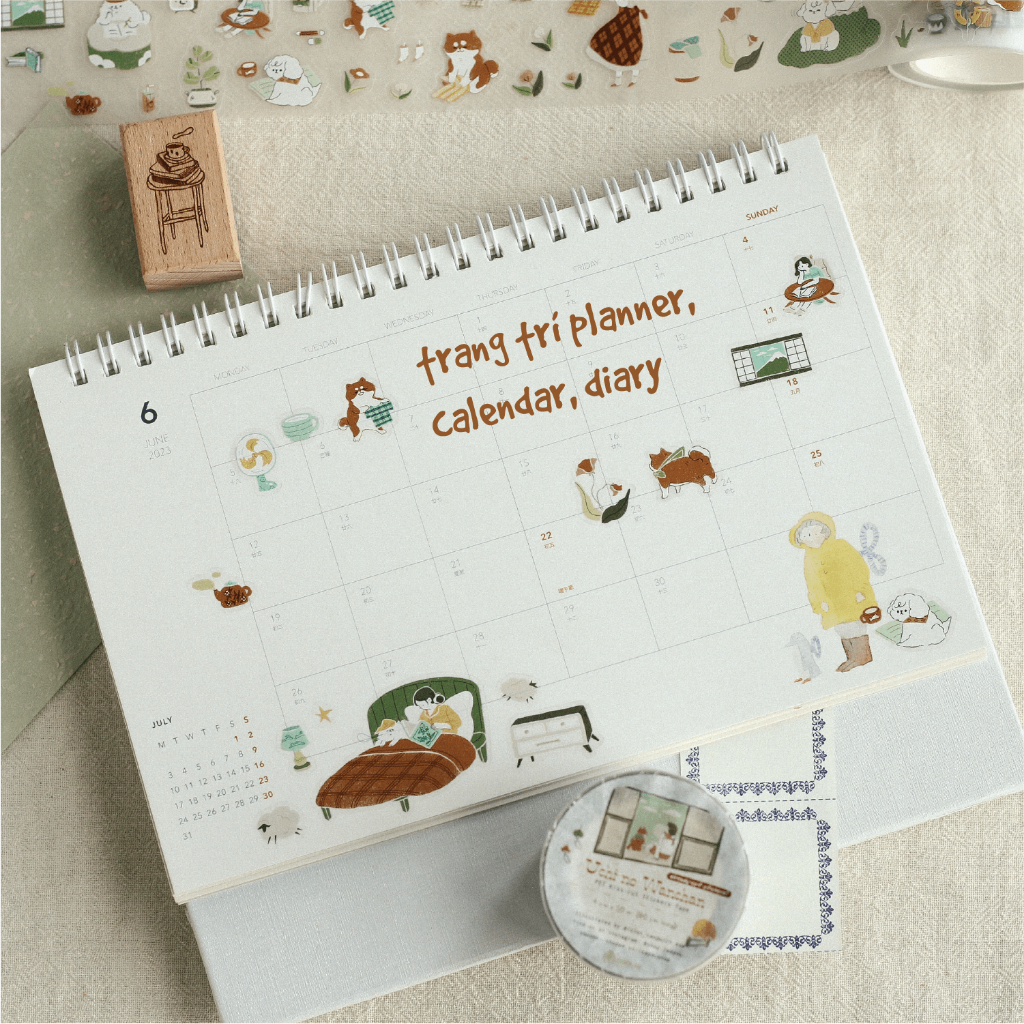 Stickers PET bế sẵn 'Uchi no Wanchan' by teayoushop