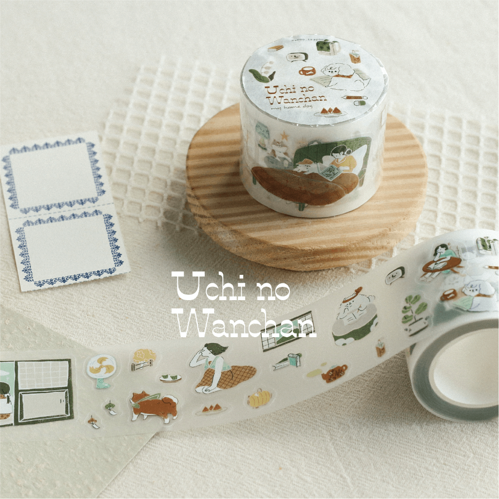 Stickers PET bế sẵn 'Uchi no Wanchan' by teayoushop