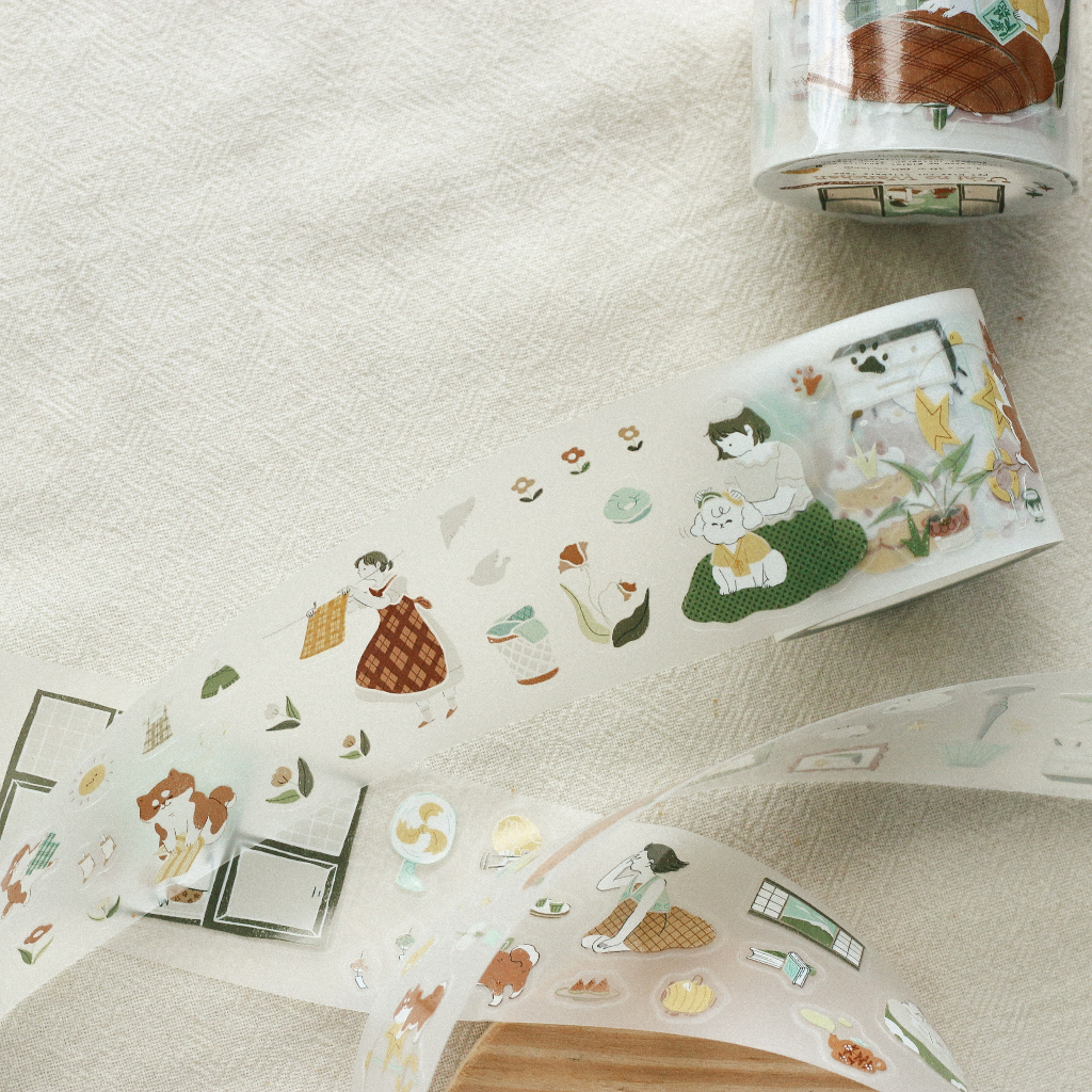 Stickers PET bế sẵn 'Uchi no Wanchan' by teayoushop