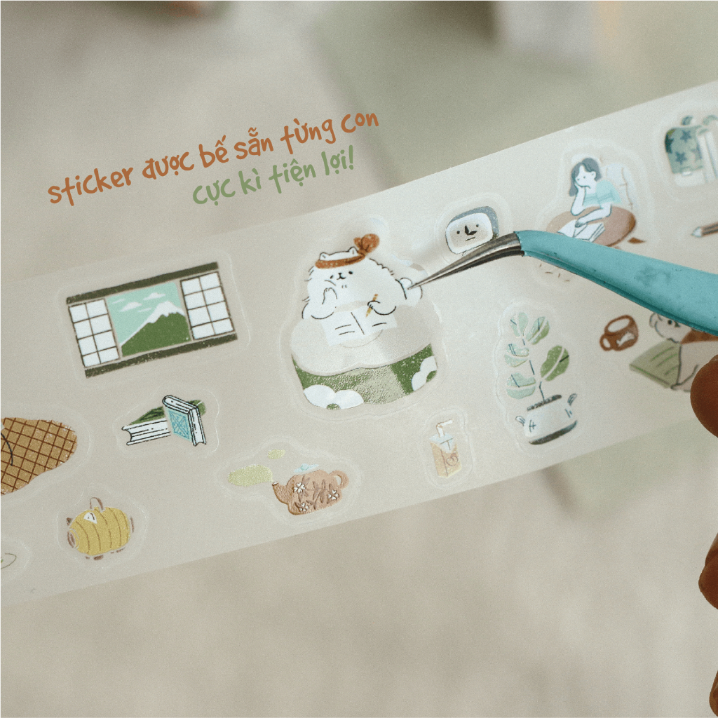 Stickers PET bế sẵn 'Uchi no Wanchan' by teayoushop