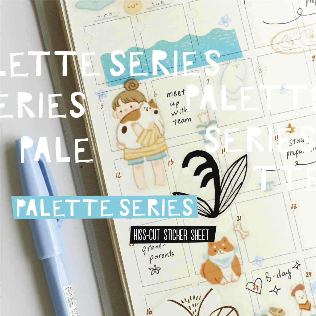 Sticker Palette series | Chất PET | Vân mực nổi by teayoushop